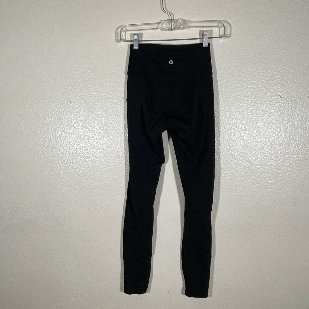 Lululemon Solid Black Full Length Leggings/ Sz 2 … - image 7